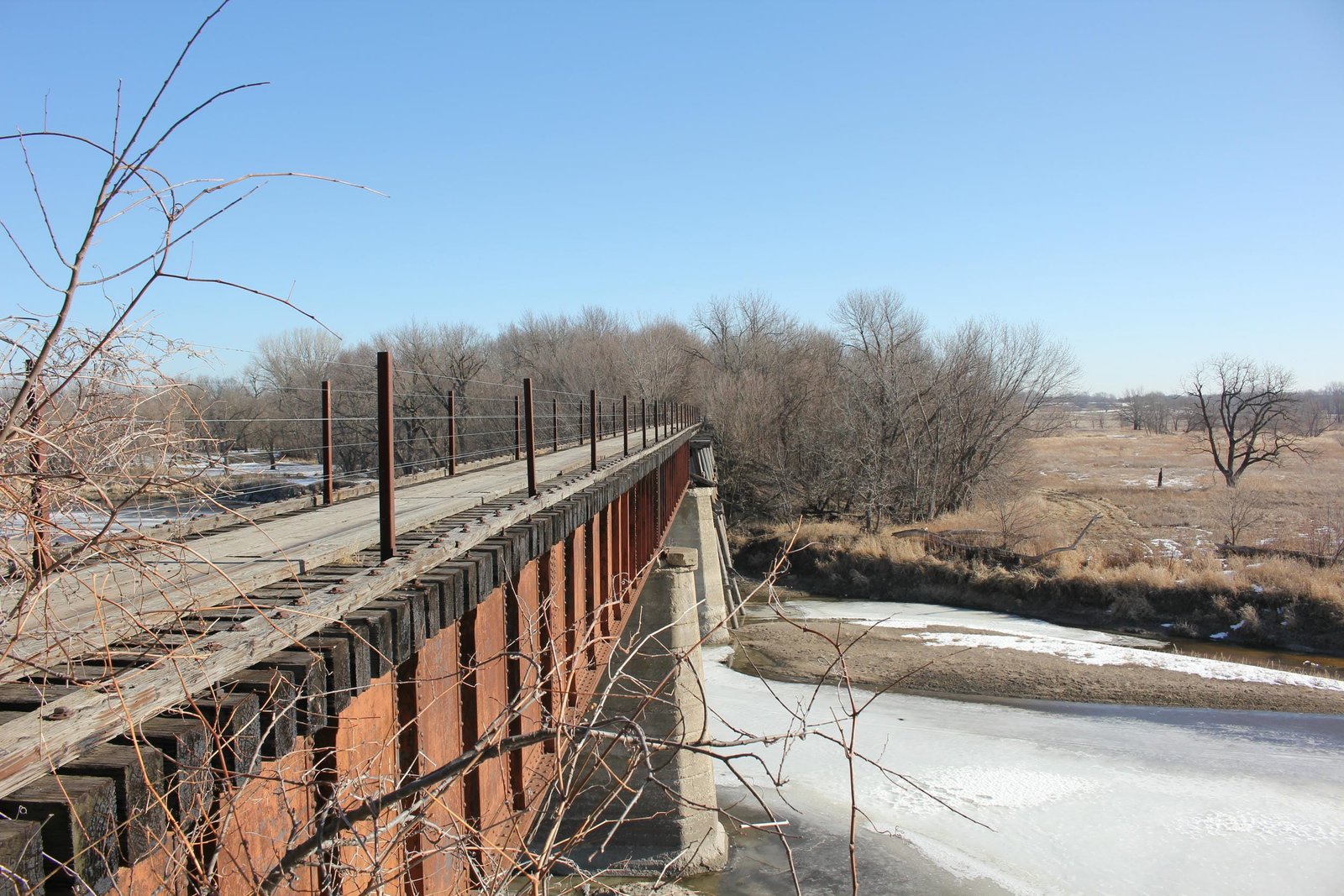 Looking east